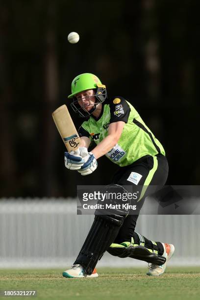 Tahlia Wilson of the Thunder bats during the WBBL match between Sydney Thunder and Adelaide Strikers at Cricket Central, on November 21 in Sydney,...