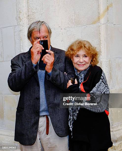 Jacques Boudet and Claire Maurier pose during the photocall of 'La Famille Katz' at 15th Festival of TV Fiction on September 14, 2013 in La Rochelle,...