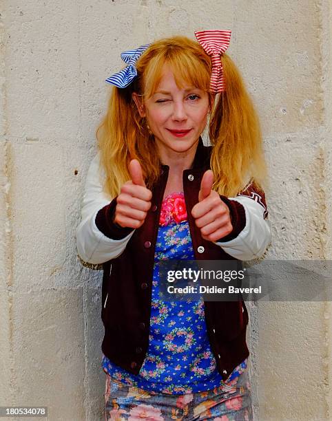 Julie Depardieu poses during the photocall of 'La Famille Katz' at 15th Festival of TV Fiction on September 14, 2013 in La Rochelle, France.