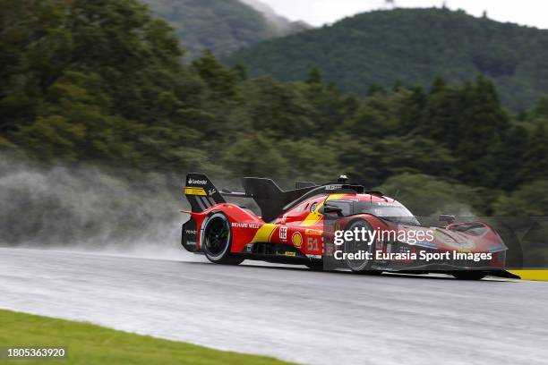 Ferrari Af Corse Ferrari 499P - Alessandro Pier Guidi / James Calado / Antonio Giovinazzi during the Free Practice at Fuji International Speedway on...