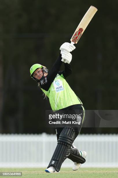 Sammy-Jo Johnson of the Thunder bats during the WBBL match between Sydney Thunder and Adelaide Strikers at Cricket Central, on November 21 in Sydney,...