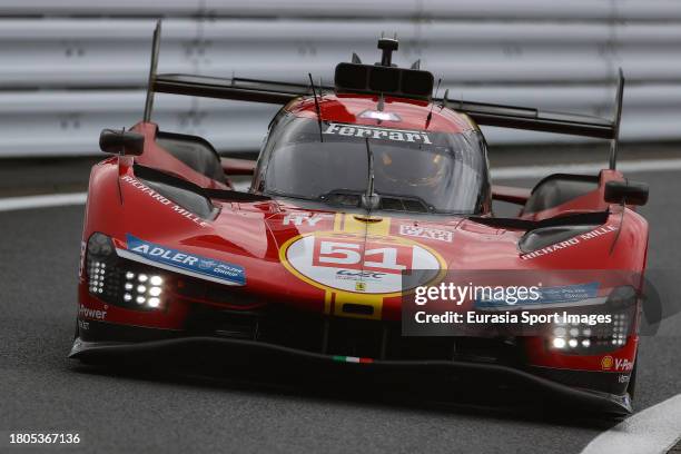 Ferrari Af Corse Ferrari 499P - Alessandro Pier Guidi / James Calado / Antonio Giovinazzi during the Free Practice at Fuji International Speedway on...