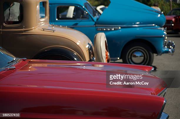 classic cars - car exhibition stock pictures, royalty-free photos & images