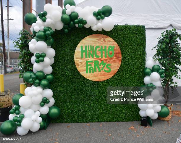 Atmosphere during "Huncho Farms" hosted by Quavo Cares & Urban Recipe in Atlanta Community ahead of Thanksgiving on November 20, 2023 in Atlanta,...