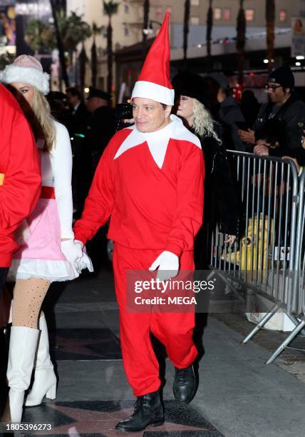 Chris Kattan is spotted dressed as elf on the shelf at the 91st Hollywood Christmas Parade on November 26, 2023 in Hollywood, California.