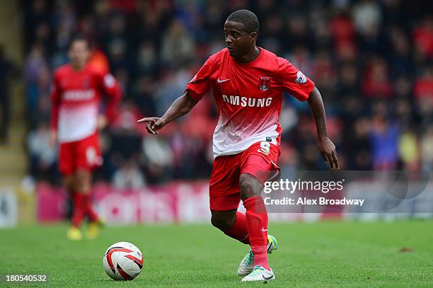 Kevin Lisbie of Leyton Orient in action during the Sky Bet League One match between Leyton Orient and Port Vale at Brisbane Road on September 14,...