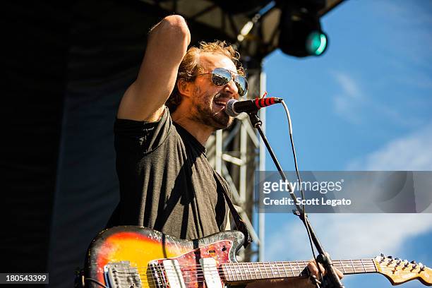 Matthew Houck of Phosphorescent performs during the St Jerome's Laneway Festival at Meadow Brook Music Festival on September 14, 2013 in Rochester,...
