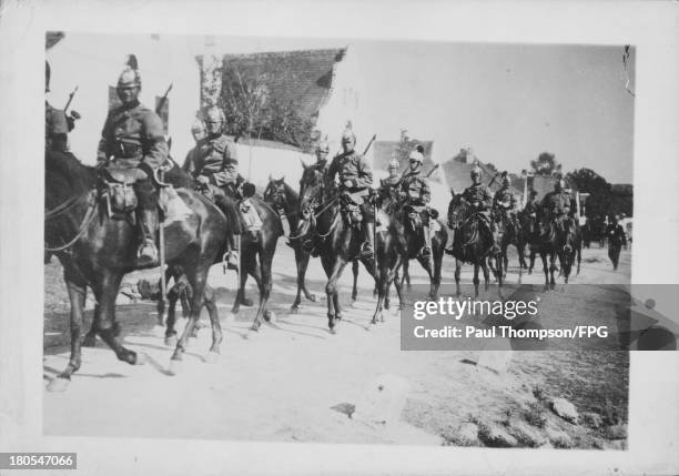 The Royal Dragoons of the Austrian army on parade, Germany, circa 1914-1918.
