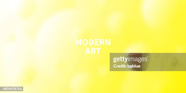 yellow abstract background with blurred circular shapes - gold bubble background stock illustrations