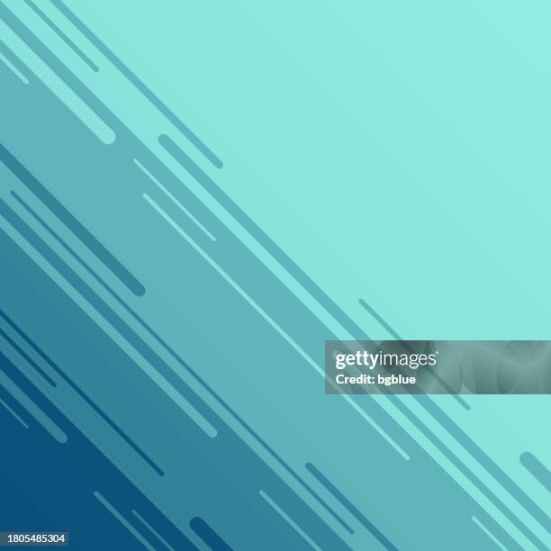 abstraktes design mit diagonalen linien und blauem farbverlauf - trendiger hintergrund - türkisfarbiger-hintergrund stock-grafiken, -clipart, -cartoons und -symbole