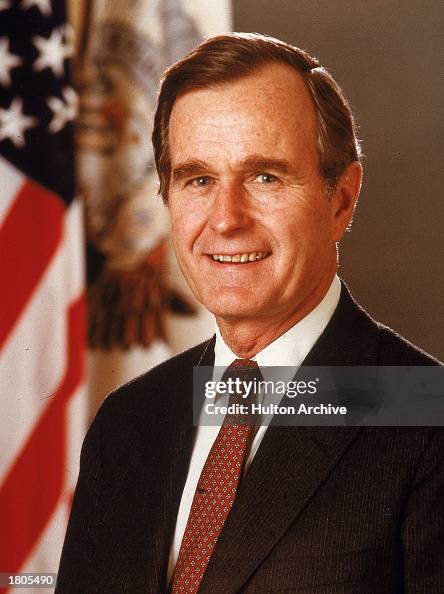 Porrtrait Of President George Bush, c. 1989. 