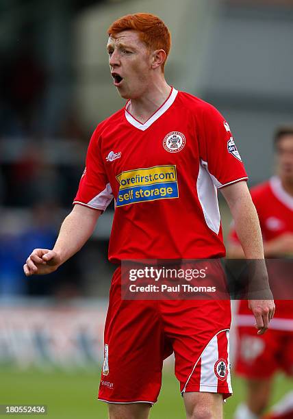 Michael Richardson of Accrington in action during the Sky Bet League Two match between Hartlepool United and Accrington Stanley at Victoria Park on...