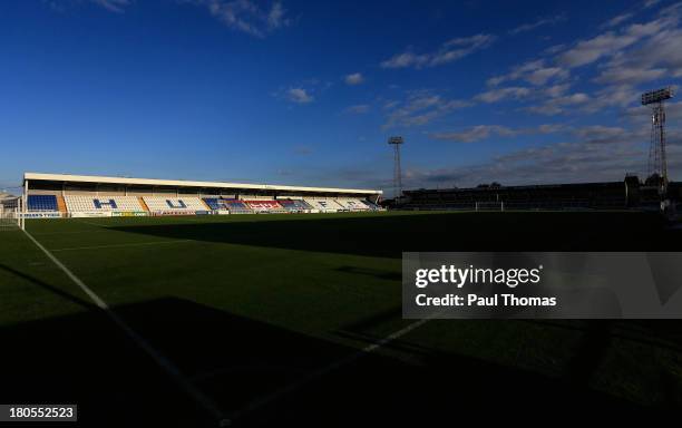 General view of the ground after the Sky Bet League Two match between Hartlepool United and Accrington Stanley at Victoria Park on September 14, 2013...