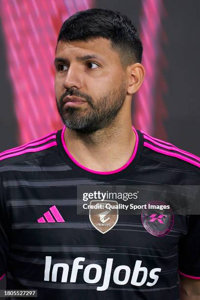 Sergio Aguero of Kunisports looks on during the round 4 of the Kingdom Cup match between Kunisports and Ultimate Mostoles at Cupra Arena Stadium on...