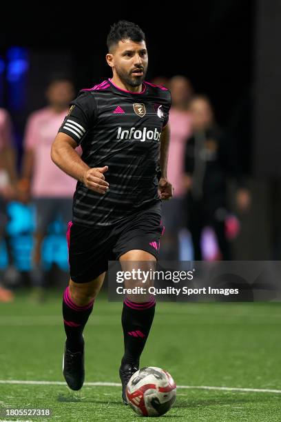 Sergio Aguero of Kunisports in action during the round 4 of the Kingdom Cup match between Kunisports and Ultimate Mostoles at Cupra Arena Stadium on...