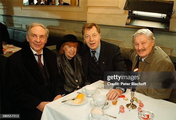 Harald Juhnke, Brigitte Mira, Eberhard;Diepgen, Günter Pfitzmann ,;ARD-Special "Ein lasterhaftes Pärchen",;Restaurant,