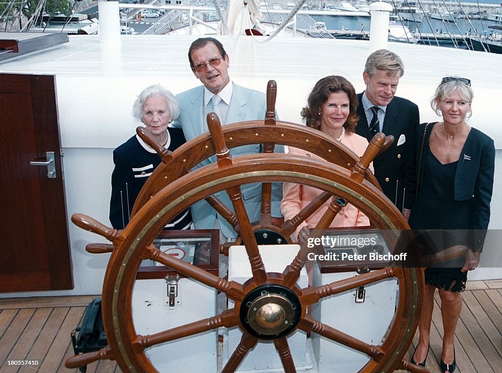 Prinzessin Lilian von Schweden, Roger;Moore, Königin Silvia von 