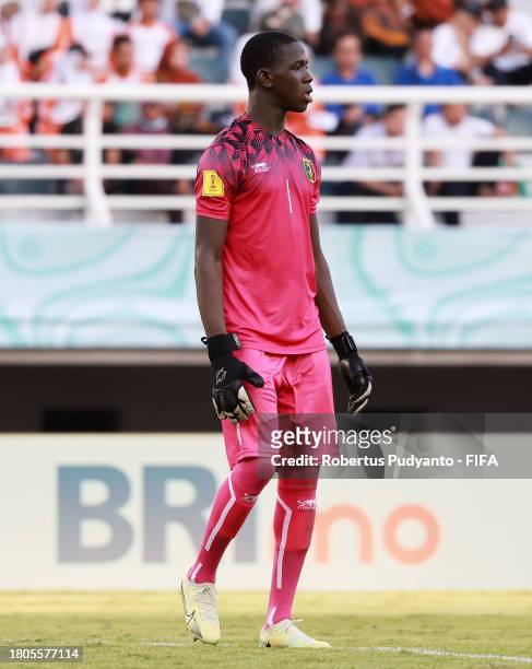 Bourama Kone of Mali looks on during the FIFA U-17 World Cup Round of 16 match between Mali and Mexico at Gelora Bung Tomo Stadium on November 21,...