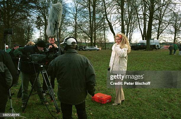 Victoria Herrmann, Aufnahme-Team,;MDR-Sendung, "Im Zauberland des Hexers",;Göhren-Lebbin, Mecklenburg-Vorpommern,;Resort-Schloß-Hotel "Fleesensee",...