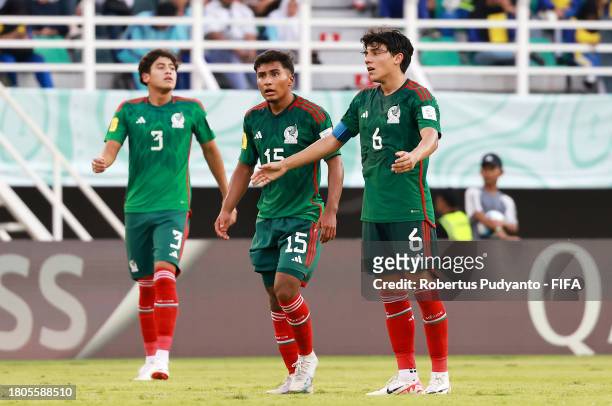 Isaac Martinez of Mexico reacts during the FIFA U-17 World Cup Round of 16 match between Mali and Mexico at Gelora Bung Tomo Stadium on November 21,...