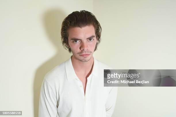 Ryan Rooke poses for portrait at A Plant Based Friendsgiving Celebration at the Home of Rainbeau Mars on November 20, 2023 in Venice, California.