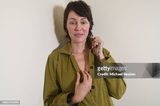 Melissa Murphy Bedi poses for portrait at A Plant Based Friendsgiving Celebration at the Home of Rainbeau Mars on November 20, 2023 in Venice,...