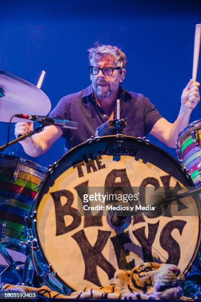 Patrick Carney of The Black Keys performs during a concert at Showcenter on November 20, 2023 in Monterrey, Mexico.