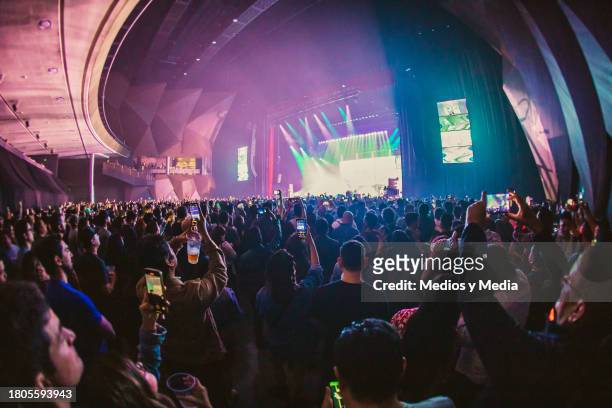 Fans of The Black Keys enjoy the concert at Showcenter on November 20, 2023 in Monterrey, Mexico.