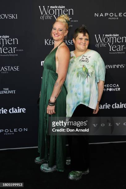 Lisa Surl and Collette Harmson attendthe Marie Claire Women of the Year Awards 2023 at Museum of Contemporary Art on November 21, 2023 in Sydney,...