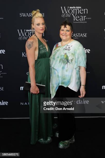 Lisa Surl and Collette Harmson attend the Marie Claire Women of the Year Awards 2023 at Museum of Contemporary Art on November 21, 2023 in Sydney,...