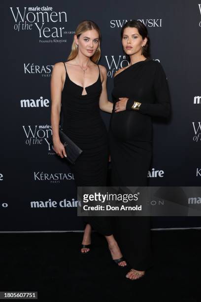 Megan Williams and Georgia Fowler attend the Marie Claire Women of the Year Awards 2023 at Museum of Contemporary Art on November 21, 2023 in Sydney,...
