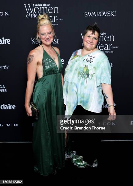 Lisa Surl and Collette Harmson attend the Marie Claire Women of the Year Awards 2023 at Museum of Contemporary Art on November 21, 2023 in Sydney,...