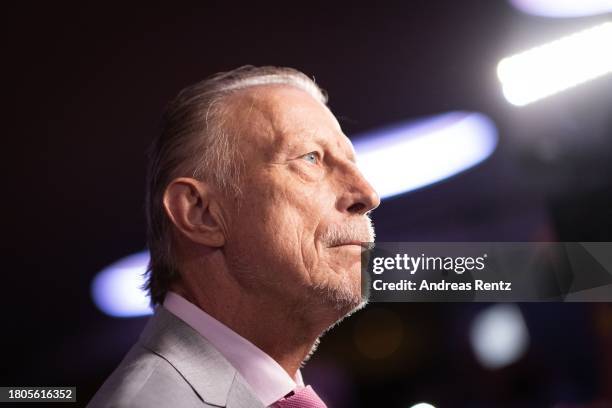 Former soccer coach Christoph Daum attends the premiere of "Daum - Triumph & Skandale" at Cinema Residenz Köln on October 24, 2023 in Cologne,...