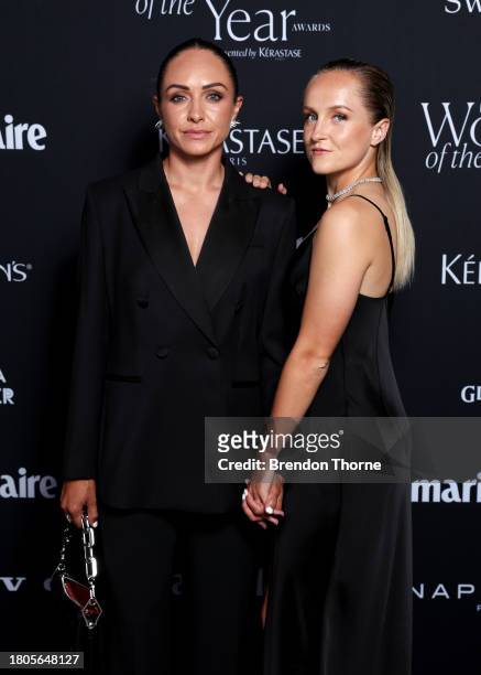 Kyah Simon and Faye Bryson attend the Marie Claire Women of the Year Awards 2023 at Museum of Contemporary Art on November 21, 2023 in Sydney,...