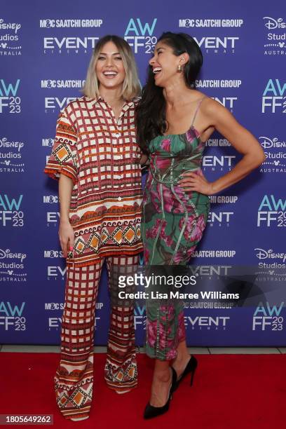 Samantha Frost and Sarah Roberts attend the Australian Womens Film Festival 2023 on November 21, 2023 in Sydney, Australia.