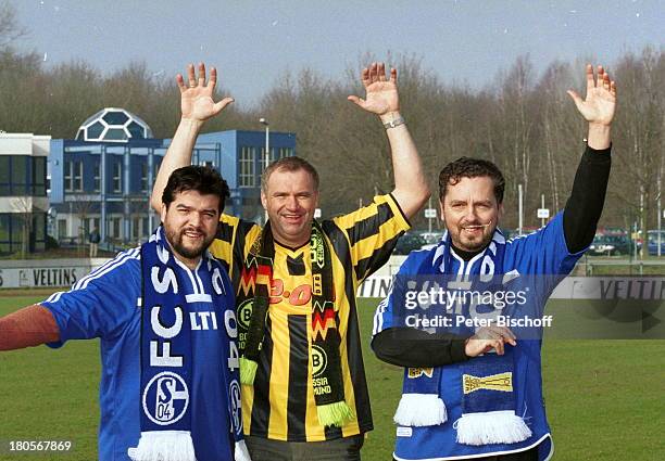 Luis del Rio, Johannes Groß, Christian;Polus, Fußball-Training, Gelsenkirchen,;Trainigsgelände, Fußballplatz, Fußball,;Trikot, "German Tenors",