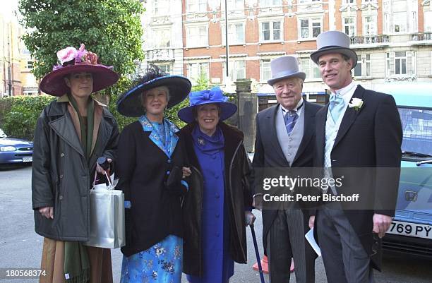 Benedict Freitag, Robert Freitag, Ex-Frau;Maria Becker, Ehefrau Maria Sebaldt,;Begleitung von B. Freitag, ,;Hochzeit von Oliver...