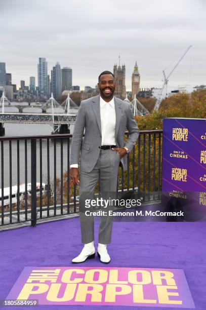 Colman Domingo attends a photocall for "The Color Purple" at The IET Building Rooftop on November 21, 2023 in London, England.