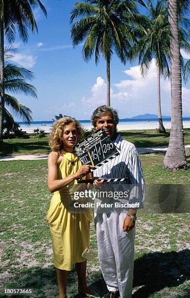 Constanze Engelbrecht, Thomas Waldheim,;ZDF-Serie "Insel der Träume", Palmen,;Strand,