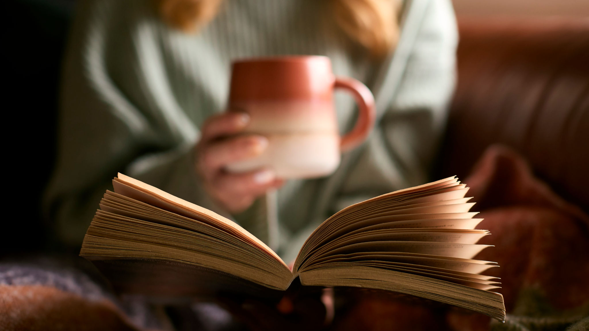 person reading book
