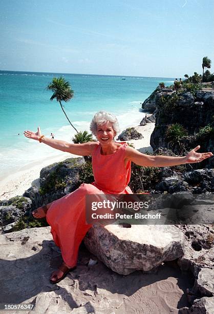 Karin Eickelbaum, Tulum/Golf von Mexico,;Mexiko, Urlaub, Strand, Meer, Wasser,;Steine,