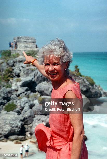 Karin Eickelbaum, Tulum/Golf von Mexico,;Mexiko, Urlaub, Strand, Meer, Wasser,;Steine, Maya-Ruinen, Ausgrabungsstätte,;zeigen,