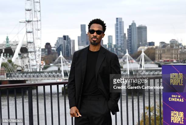 Corey Hawkins attends "The Color Purple" Photocall at IET Building: Savoy Place on November 21, 2023 in London, England.