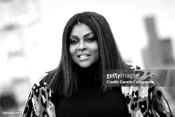 Taraji P. Henson attends "The Color Purple" Photocall at IET Building: Savoy Place on November 21, 2023 in London, England.