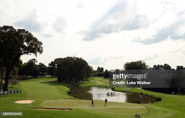 View of the 18th Green prior to the Joburg Open at Houghton GC on November 21, 2023 in Johannesburg, South Africa.