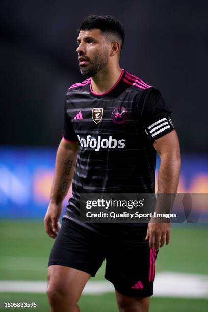 Sergio Aguero of Kunisports looks on during the round 5 of the Kingdom Cup match between Kunisports and Jijantes FC at Cupra Arena Stadium on...