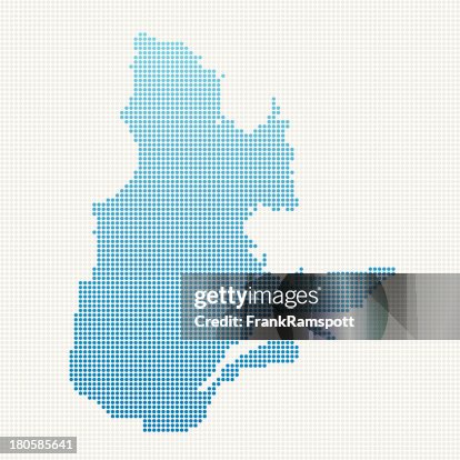 Quebec Map Blue Dot Pattern Quebec Map Blue Dot Pattern