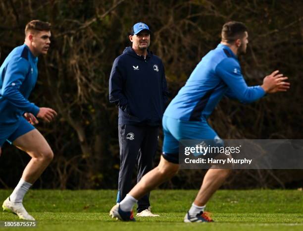 Dublin , Ireland - 27 November 2023; Senior coach Jacques Nienaber during a Leinster Rugby squad training at UCD in Dublin.