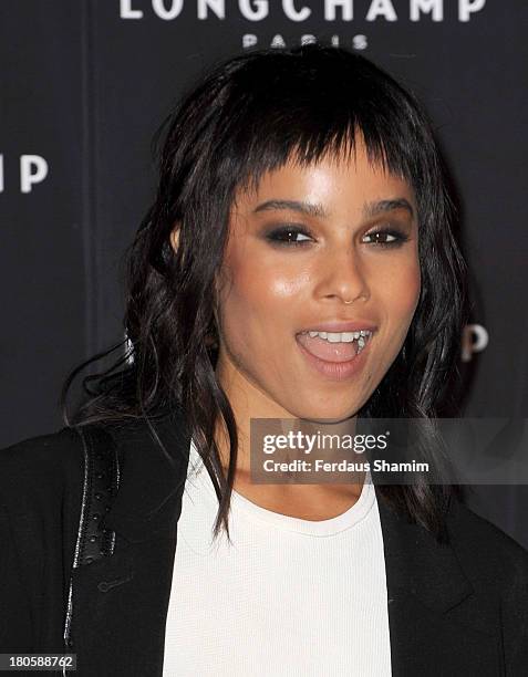 Zoe Kravitz attends the grand opening party of Longchamp Regent Street at Longchamp on September 14, 2013 in London, England.