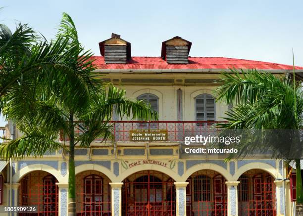 joséphine horth nursery school, cayenne, french guiana - cayenne bildbanksfoton och bilder